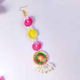 Sangria Floral Beaded Maangtika-56