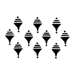 Comet Busters Pack of 10 Black Bindis image 3
