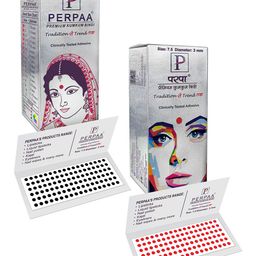 PERPAA Red & Black Kumkum Round Bindi Book-61