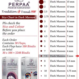 PERPAA Set of 2 Maroon Velvet Kumkum Bindi Box with 15 Flaps Each - Size 7.5 image 5
