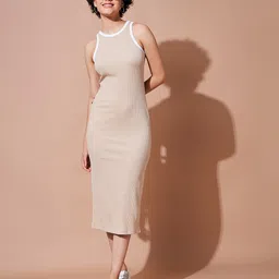 SASSAFRAS BASICS Cotton Bodycon Dress-image-54
