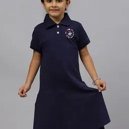 Beverly Hills Polo Club Girls Cotton A-Line Midi Dress-image-81
