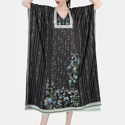 Sukshat Ethnic Motifs Printed Midi Kaftan Dress-image-83
