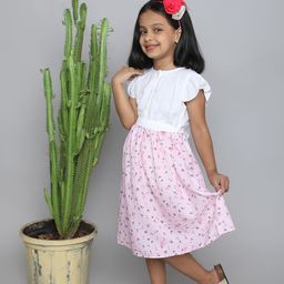 BAESD Floral Print Flutter Sleeve Cotton A-Line Midi Dress-image-13