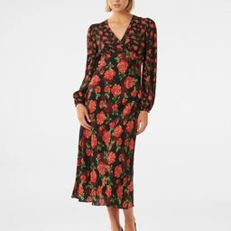 Forever New Floral Printed Puff Sleeves A-Line Midi Dress-picture-30