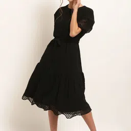 BAESD Self Design Tiered A-Line Midi Dress-25