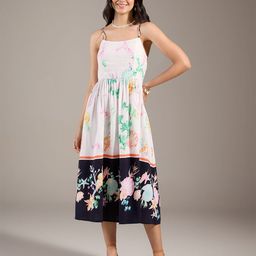 20Dresses White Floral Print Fit And Flare Dress-image-93