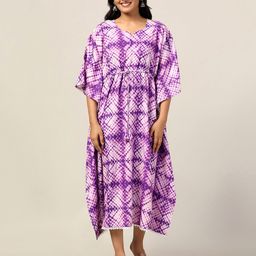 FASHION DREAM Ethnic Motifs Print Kaftan Midi Dress-image-14