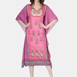 Sukshat Ethnic Motifs Printed Midi Kaftan Dress-42
