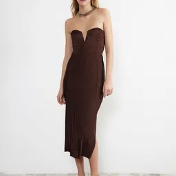 Trendyol Strapless Midi Sheath Dress-image-41
