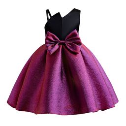 StyleCast Girls Purple One Shoulder Shoulder Straps Bow Detail Fit & Flare Dress-picture-49