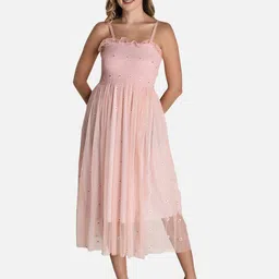 FIMS Floral Embroidered Midi Dress-image-45