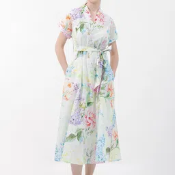RAREISM Floral Printed Fit & Flare Midi Dress-picture-32