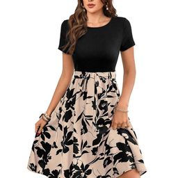 ODETTE Floral Print Fit & Flare Midi Dress-image-5