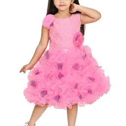 BAESD Girls Floral Net Fit & Flare Midi Dress-picture-15
