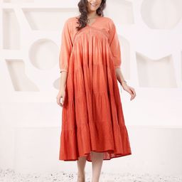 SAVI Tie and Dye Dyed Fit & Flare Midi Dress-15