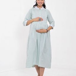 Negen Maternity A-Line Midi Dress-image-71