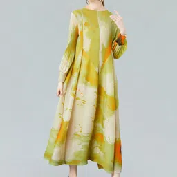 JC Collection Abstract Printed A-Line Midi Dress image 4