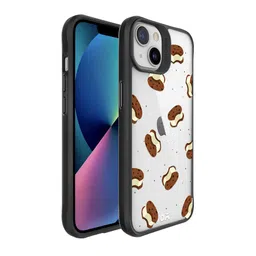 DailyObjects Unisex Black & Brown Icecream Sandwich Icon Hybrid iPhone 13 Mini Clear Case Cover-62