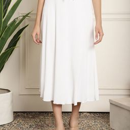 NEUDIS Ribbed Flared Midi Skirt-image-42