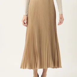 her by invictus Pleated Flared Midi Skirt-image-14