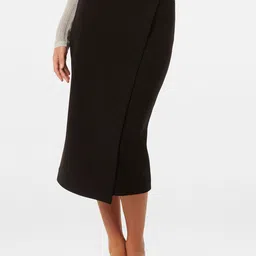 Forever New Woven Crepe Straight Midi Skirt-image-30