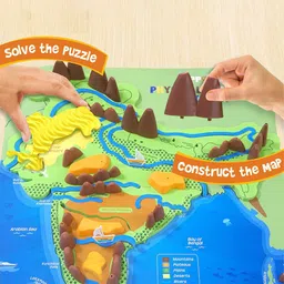 Imagimake Kids Multi Physical Feature Of India Puzzle image 2