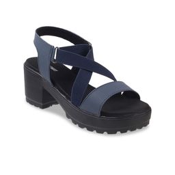 WALKWAY by Metro Woven Design Open Toe Block Heels-56