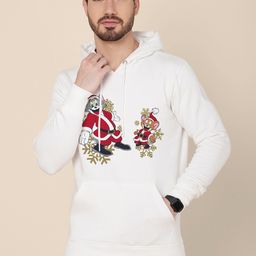 Free Authority Christmas Tom & Jerry Printed White Hoodie Sweatshirt-image-34