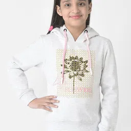 Crimsoune Club Girls Printed Hooded Sweatshirt-image-56