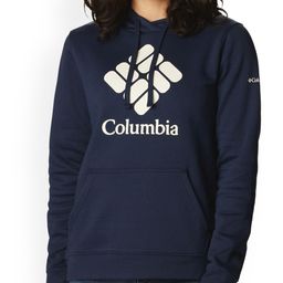 Columbia Women Navy Blue Graphic Print Hooded Sweatshirt-image-36