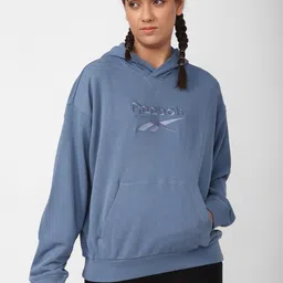 Reebok Women Big Logo Pure Cotton Hooded Sweatshirt-image-58