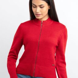 Status Quo Women Red Cardigan-image-31