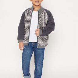 JWAAQ Boys Cable Knit Printed Cardigan-picture-40