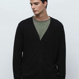 SELECTED V-Neck Pure Cotton Cardigan Sweaters-image-48