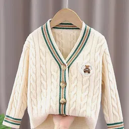 Little Surprise Box LLP Kids Self Designed V-Neck Pure Cotton Cardigan-picture-44