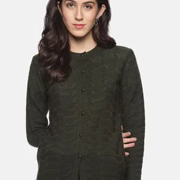 CLAPTON Cable Knit Woollen Cardigan-image-91