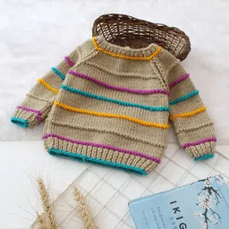 Woonie Boys Striped Cardigan Sweaters-image-53