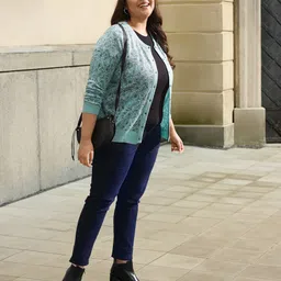 Sztori Plus Size Floral Print Acrylic Cardigan-image-51