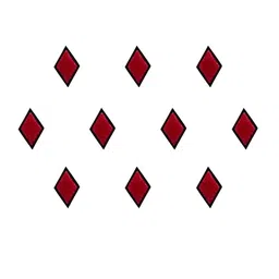 Comet Busters 10 Pcs Reusable Diamond-Shaped Designer Bindis - Red-1