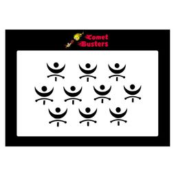 Comet Busters 10 Pcs Black Crescent Shaped Solid Bindi image 1
