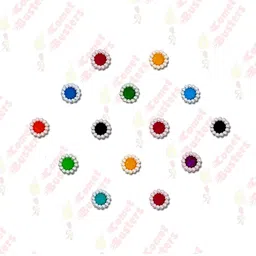 Comet Busters Set of 14 Beaded Bindis - Multicoloured image 2