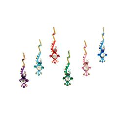 Comet Busters 6 Pcs Multicoloured Curved Shape Stone Studded Bindi image 2