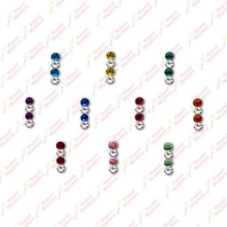 Comet Busters Multicoloured Embellished Reusable Designer Bindis - 10 Pcs image 2