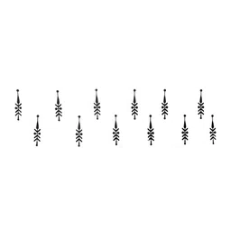 Comet Busters 12 Pcs Black Geometric Shape Bindi image 2