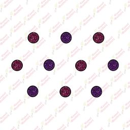 Comet Busters Magenta & Purple Embellished Round Shaped Reusable Bindis - 10 Pcs image 2