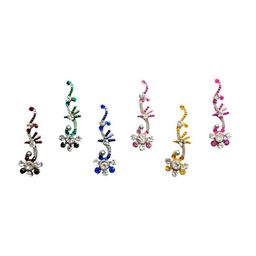 Comet Busters 6 Pcs Multicoloured Floral Shaped Stone Studded Bindi image 2