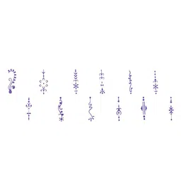Comet Busters 12 Pcs Reusable Designer Bindis - Purple image 3