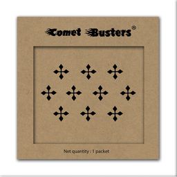 Comet Busters Black Reusable Designer Bindis - 10 Pcs image 4