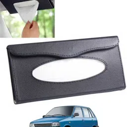 Black Leatherite Rectangle Shape Fancy Design Tissue Dispencer For Car-278 Vehicle Tissue Dispenser-12